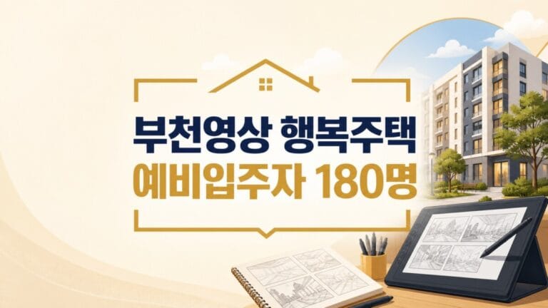 부천영상 행복주택 예비입주자 180명 신청자격 임대료 일정 대표 이미지