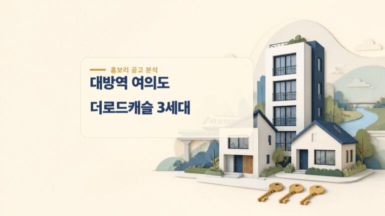 대방역 여의도 더로드캐슬 무순위 3세대 자격 일정 공급형 대표 이미지