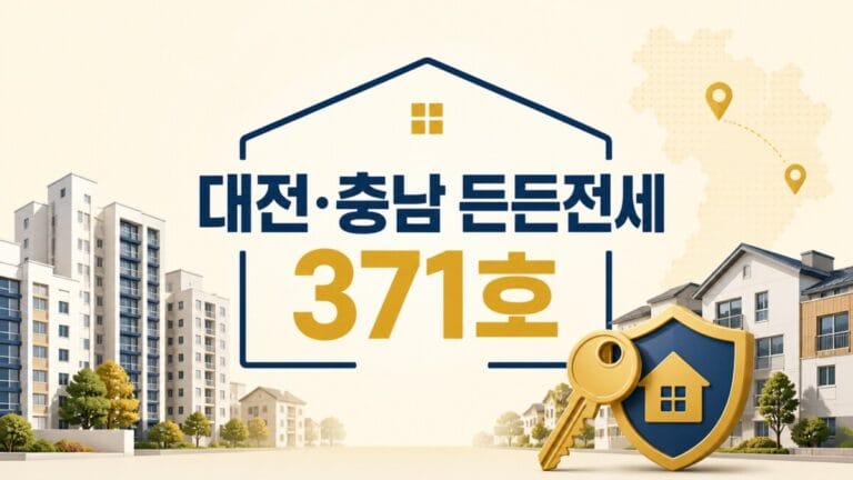 대전 충남 2차 든든전세 371호 신청자격 전세금 주택목록 대표 이미지