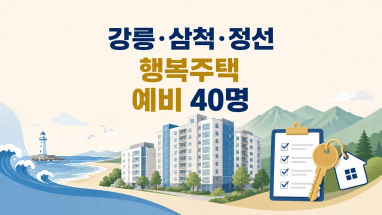 2026 강릉 삼척 정선 행복주택 예비입주자 40명 안내