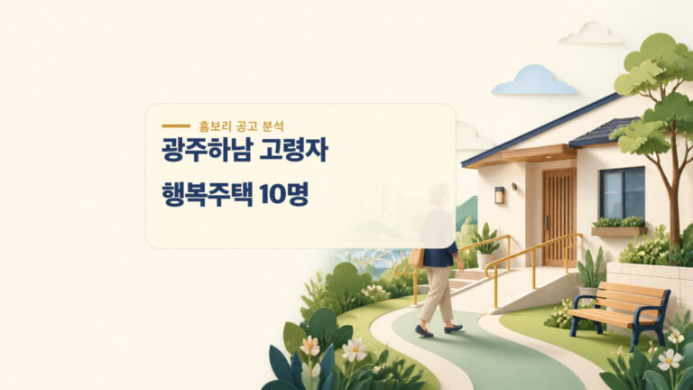 광주하남 고령자 행복주택 10명 자격완화 선계약 일정 대표 이미지