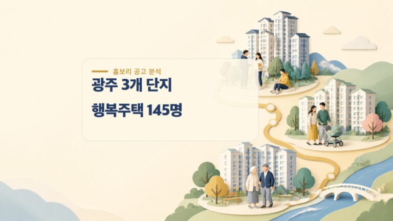 광주 하남 우산 도산 행복주택 145명 자격완화 임대료 일정 대표 이미지