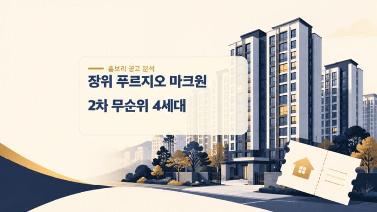 장위 푸르지오 마크원 2차 무순위 4세대 자격 일정 자금계획 대표 이미지