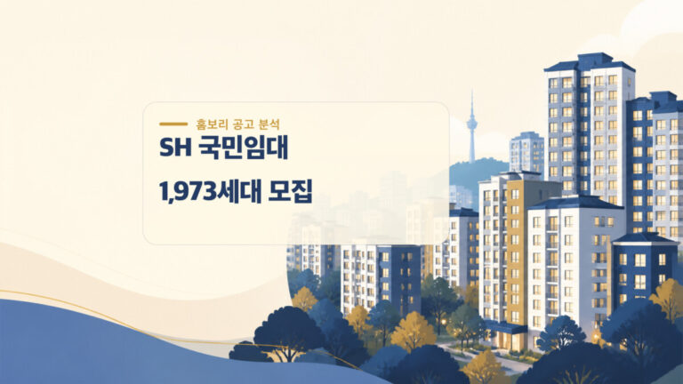 SH 2026 국민임대 1973세대 자격 순위 신청일정 대표 이미지