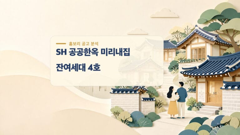 SH 공공한옥 미리내집 잔여세대 4호 자격 전세금 일정 대표 이미지