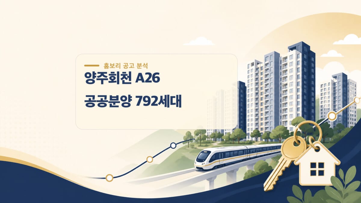 양주회천 A26 공공분양 792세대 분양가 자격 청약일정 대표 이미지